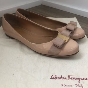 Salvatore Ferragamo Varina Patent Ballet Flats